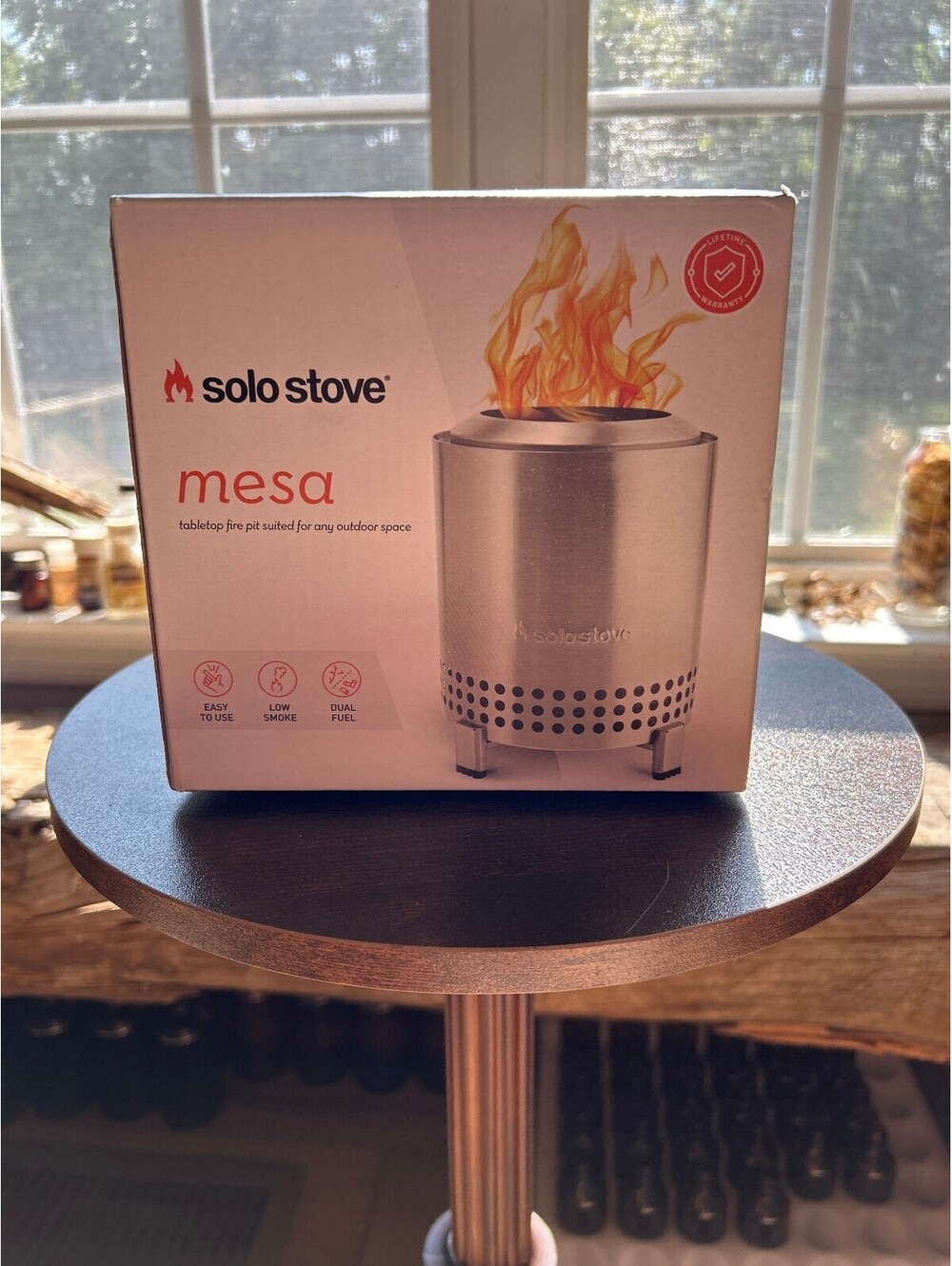 Solo Stove Mesa Stainless Steel Tabletop Fire Pit Portable Smokeless New In Box
